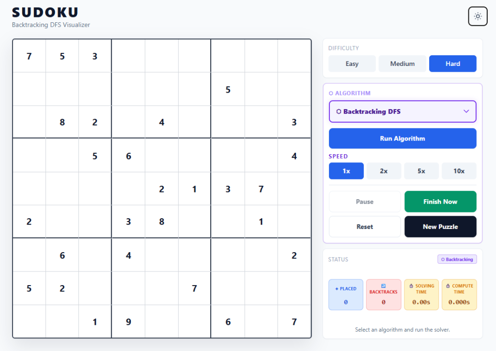 Sudoku Solver Visualizer